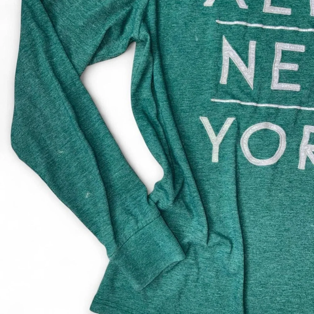 Aero New York Teal Long Sleeve Top small - Picture 3 of 4